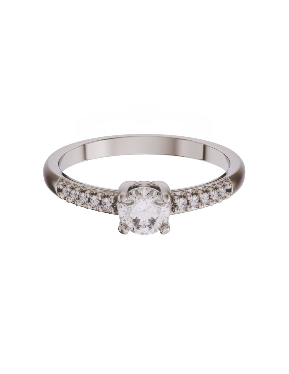 Anillo de compromiso de Oro de 14k con Diamante de 0.25 Ct 