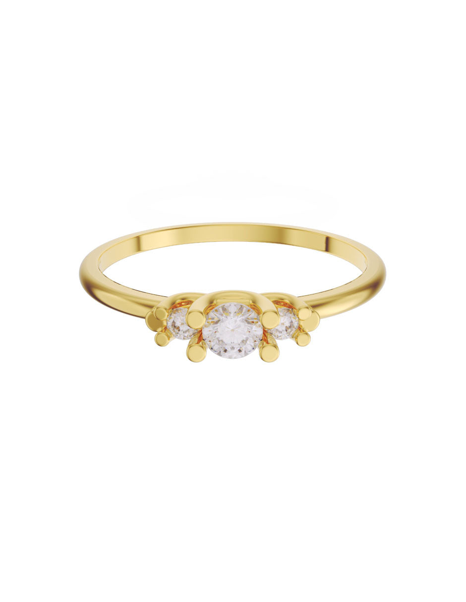 Anillo de compromiso de Oro de 14k con Diamante de 0.1 Ct