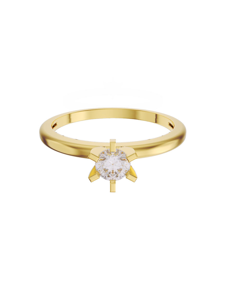 Anillo de compromiso de Oro de 14k con Diamante de 0.16 Ct