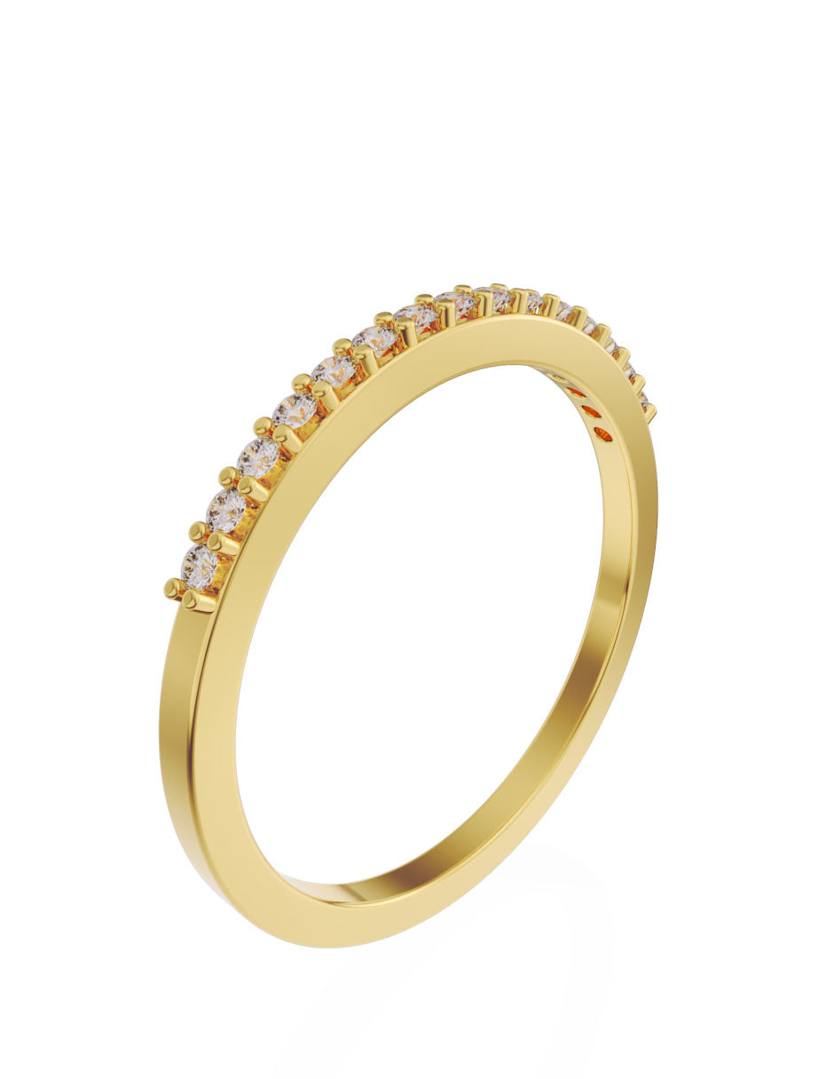 Churumbela de Oro de 14k con Diamantes de 0.01 Ct