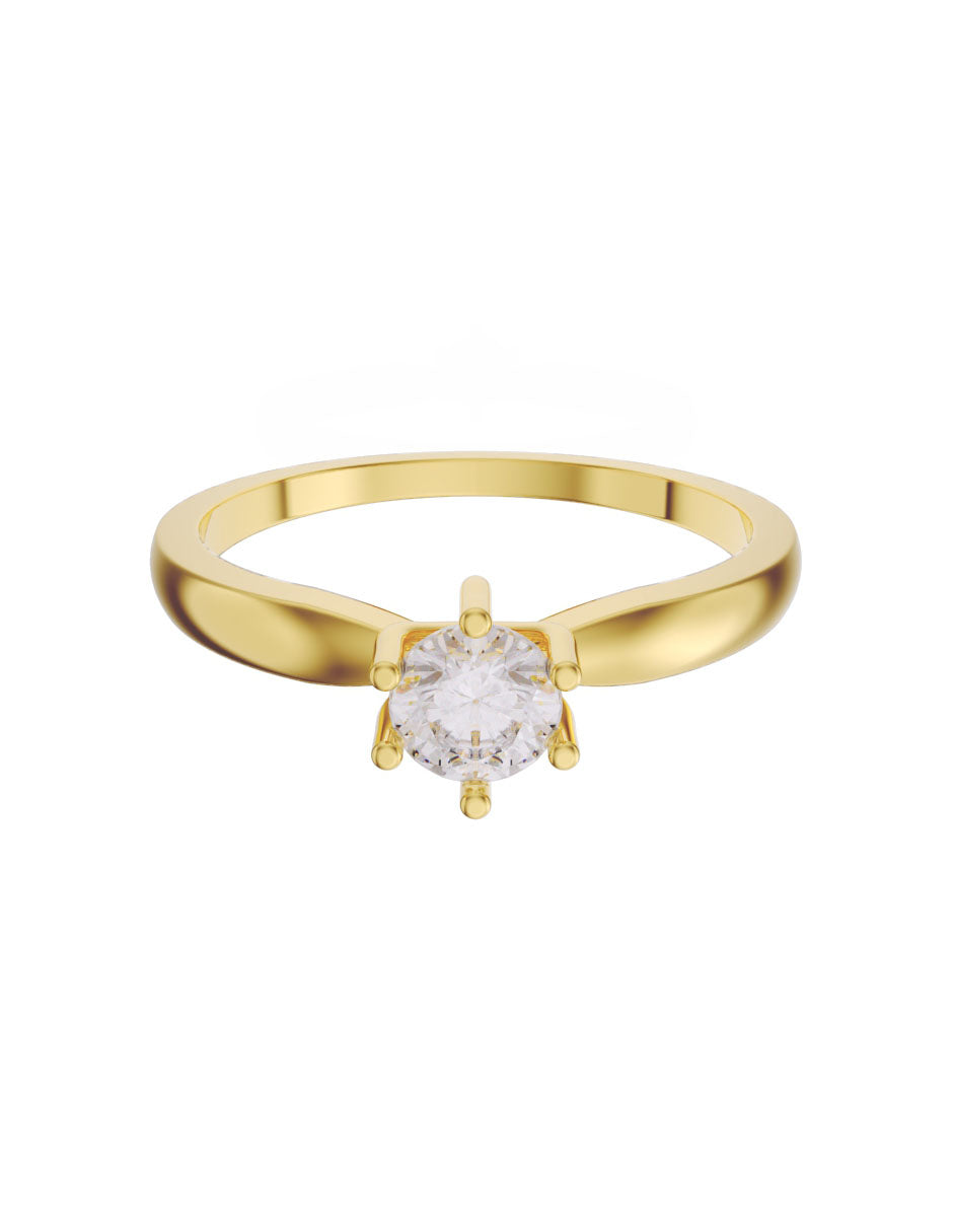 Anillo de compromiso de Oro de 14k con diamante de 0.25 Ct