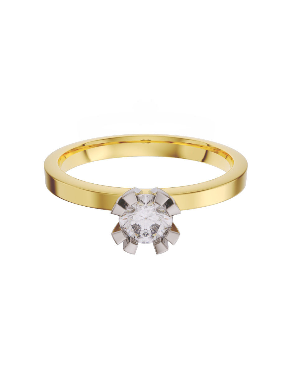 Anillo de compromiso de Oro de 14k con diamante de 0.25 Ct 