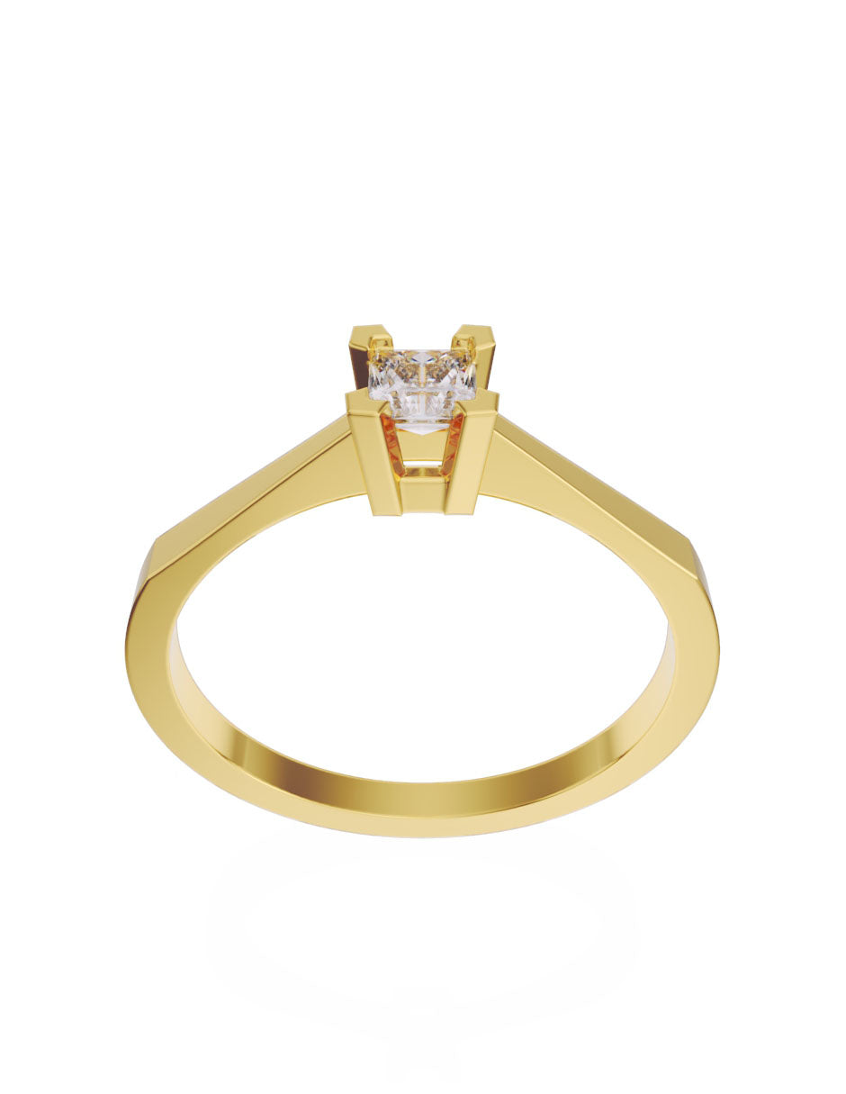 Anillo de compromiso de Oro de 14k con Diamante de 0.15 Ct