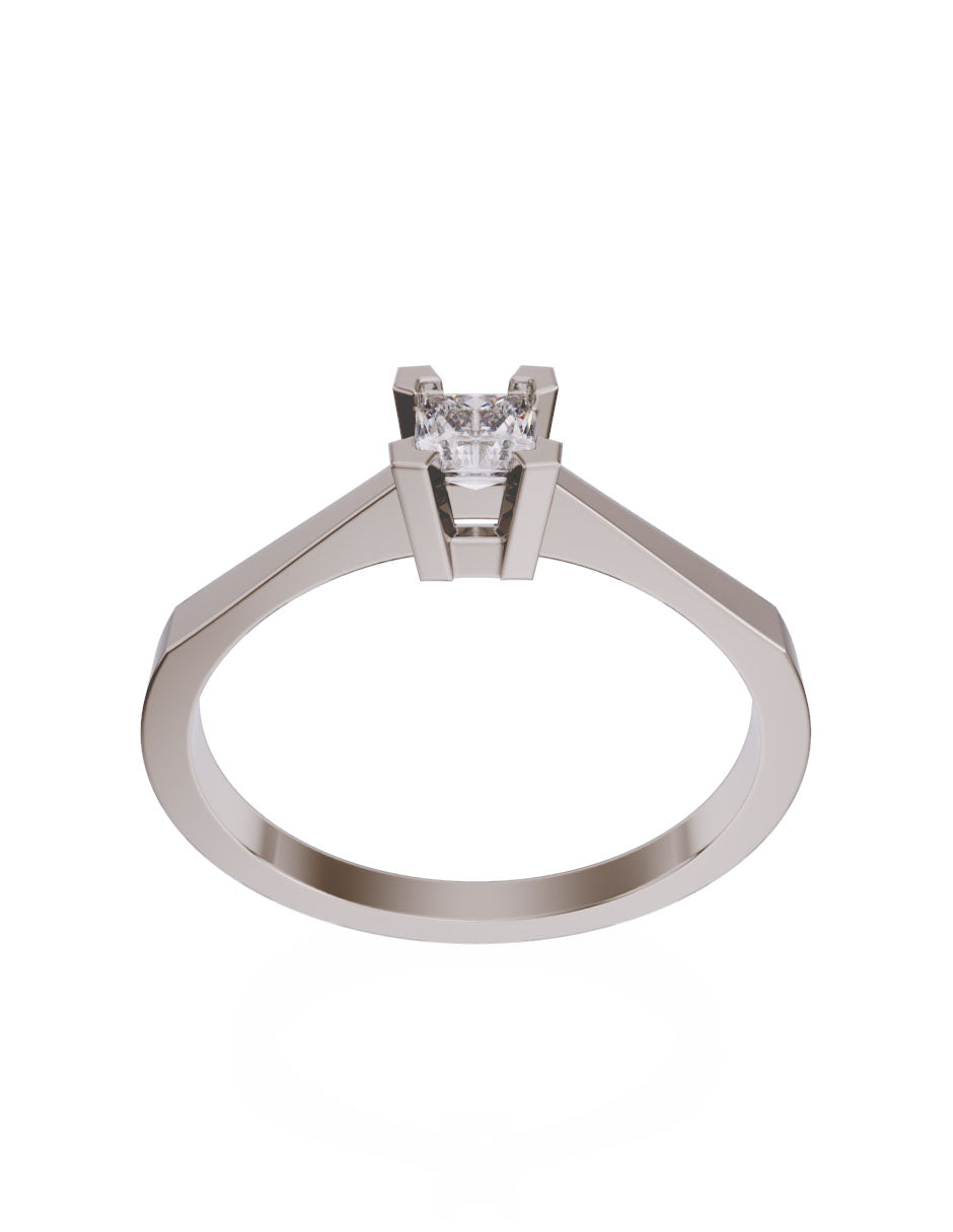 Anillo de compromiso de Oro de 14k con Diamante de 0.15 Ct