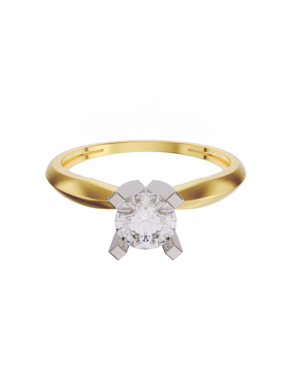 Anillo de compromiso de Oro de 14k con Diamante de 0.3 Ct