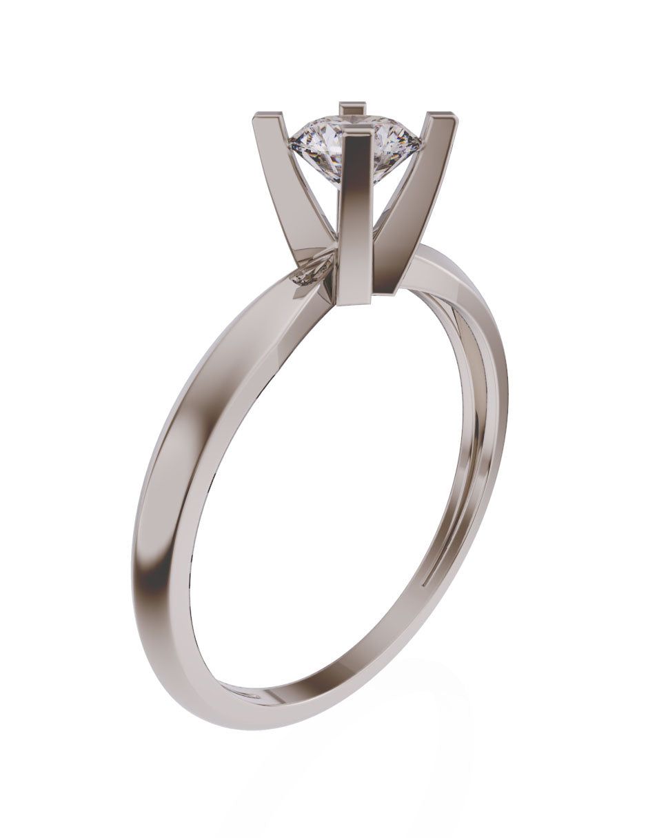 Anillo de compromiso de Oro de 14k con Diamante de 0.3 Ct