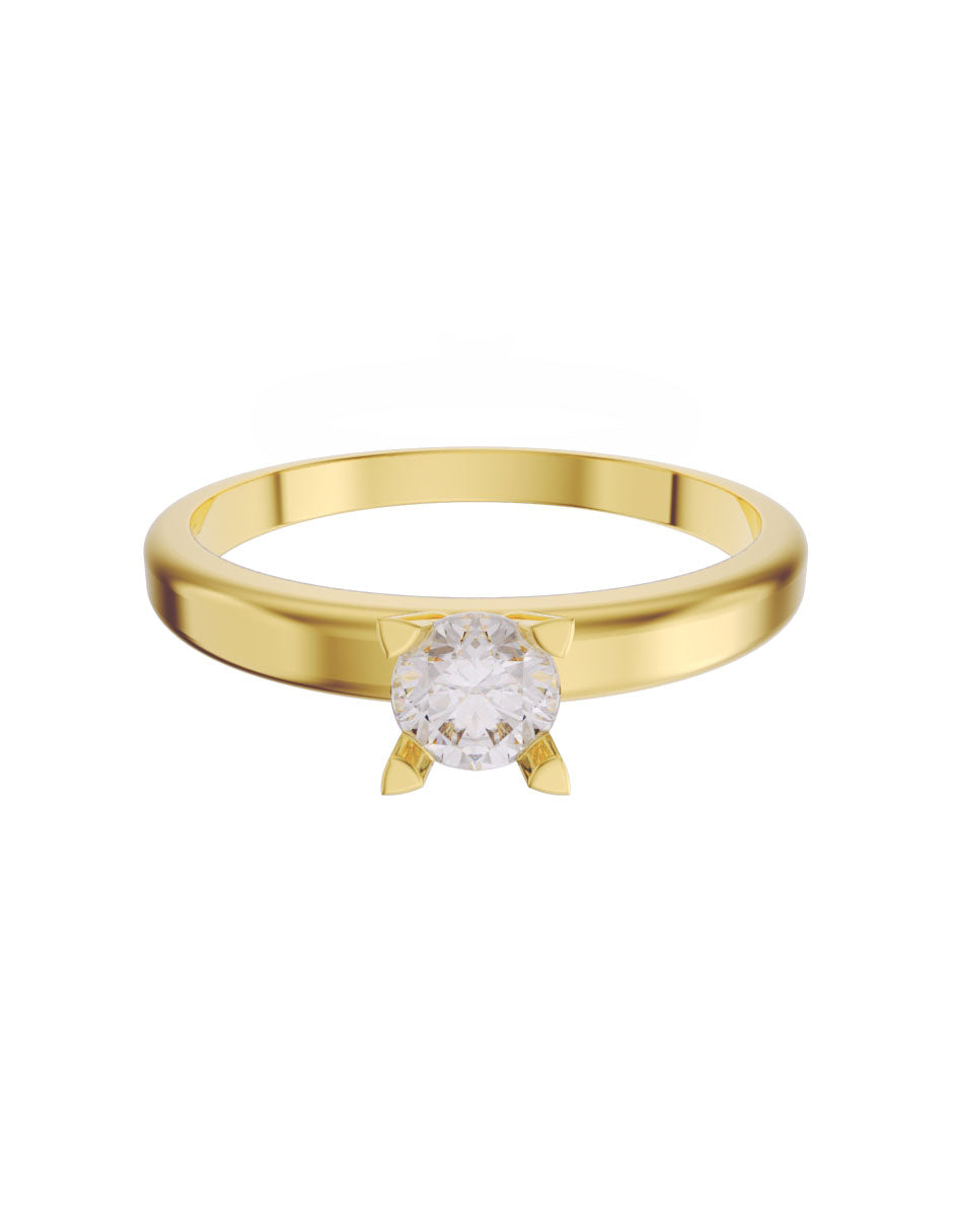 Anillo de compromiso de Oro de 14k con diamante de 0.25 Ct