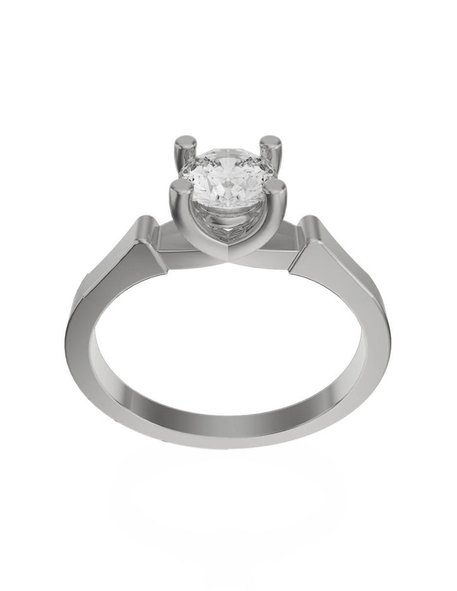 Anillo de compromiso de Oro de 14k con diamante de 0.5 Ct