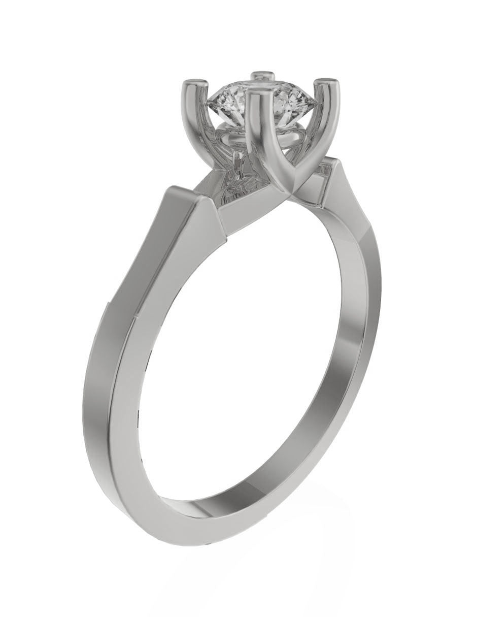 Anillo de compromiso de Oro de 14k con diamante de 0.5 Ct