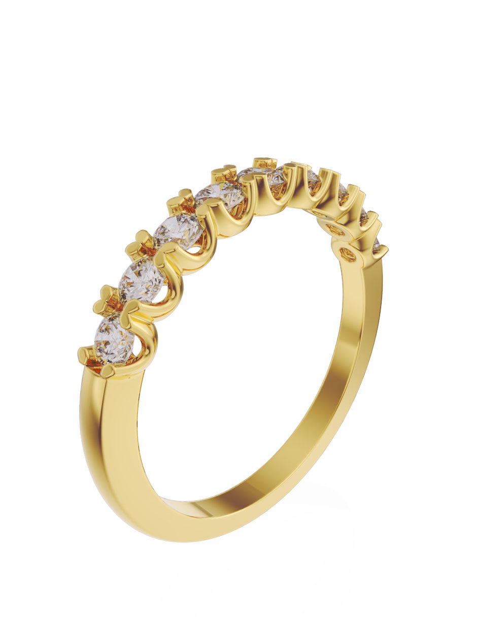 Churumbela de Oro de 14k con diamantes de 0.06 Ct