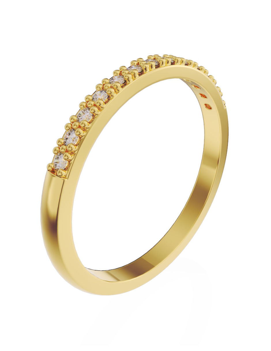 Churumbela de Oro de 14K con diamantes de 0.01 Ct