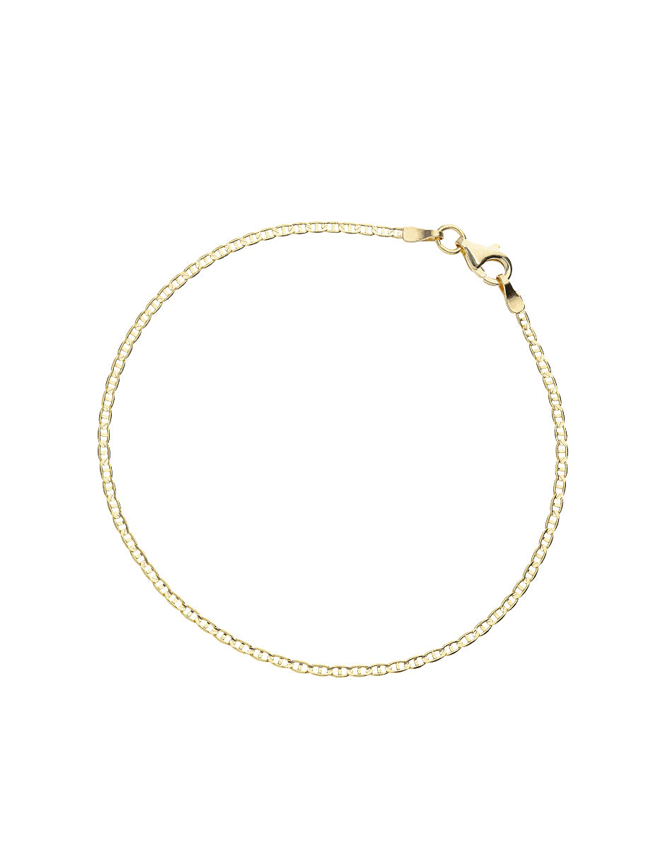 Pulsera de Oro Amarillo de 14k Troquelada 1.6 mm