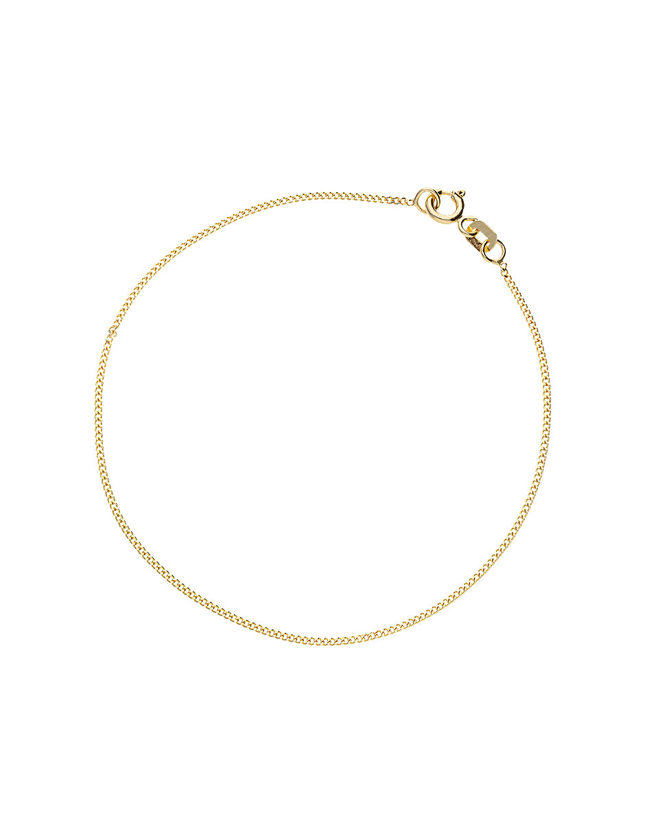 Pulsera de Oro Amarillo de 14k 1.05mm Troquelada