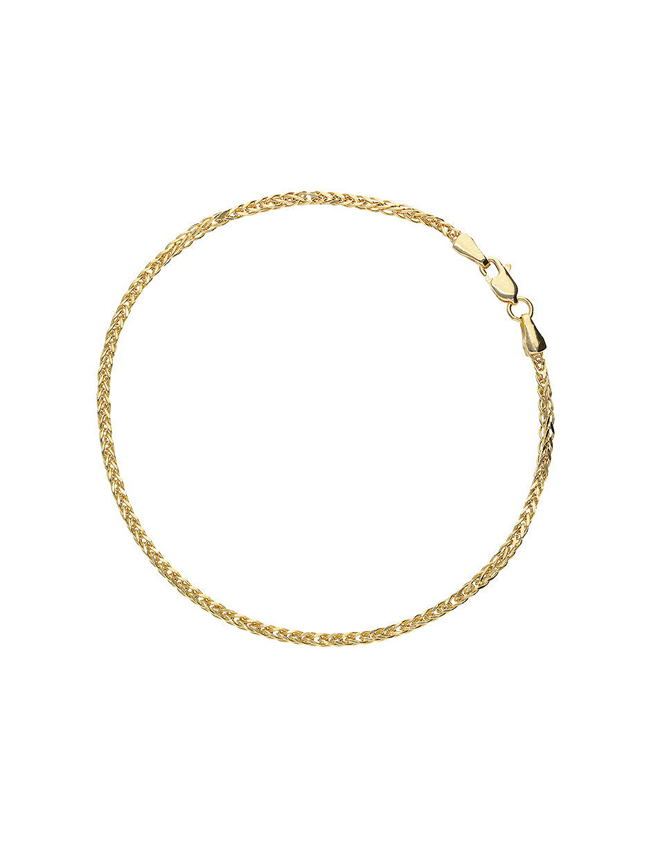 Pulsera de Oro Amarillo de 14k 1.9mm Troquelada