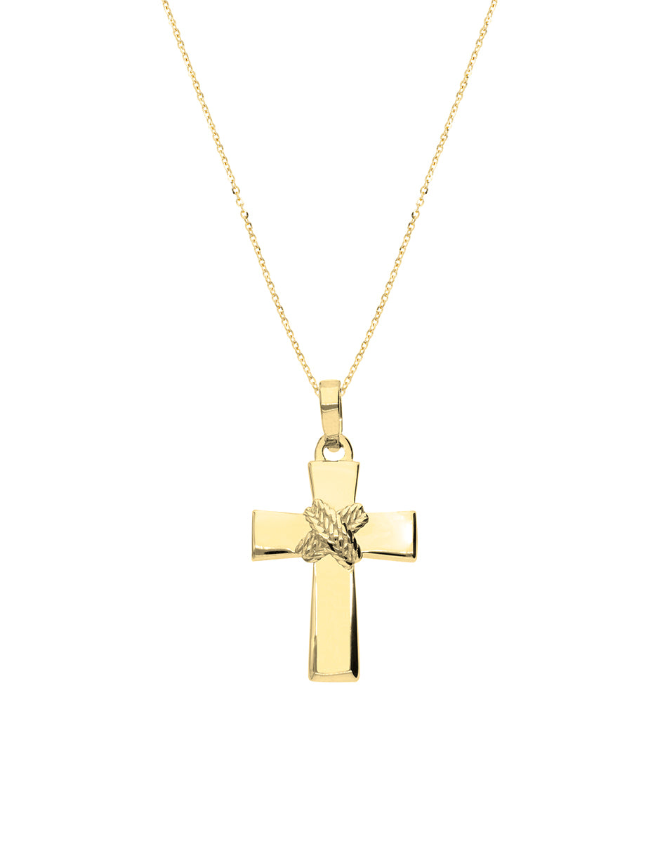 Cadena con dije de Cruz de Oro 14k (A4708-D)
