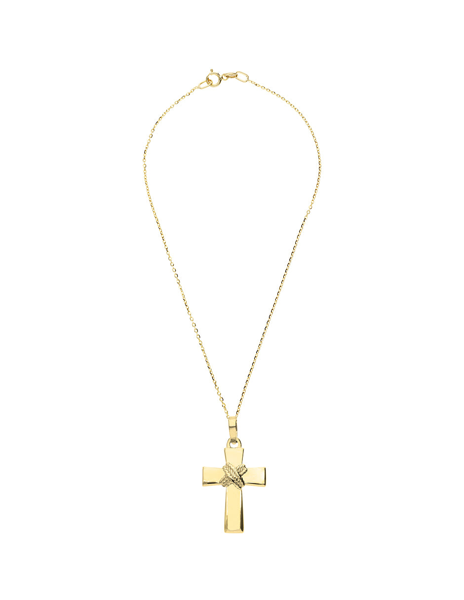 Cadena con dije de Cruz de Oro 14k (A4708-D)-3