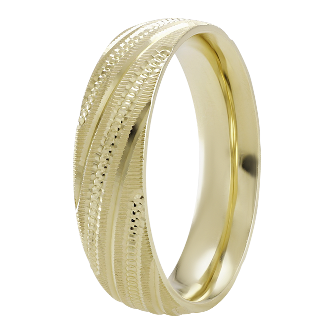 Argolla De Matrimonio Oro Amarillo 14K 5mm