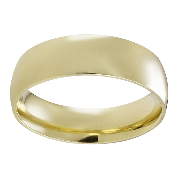 Argolla De Matrimonio Oro Amarillo 14K 6mm