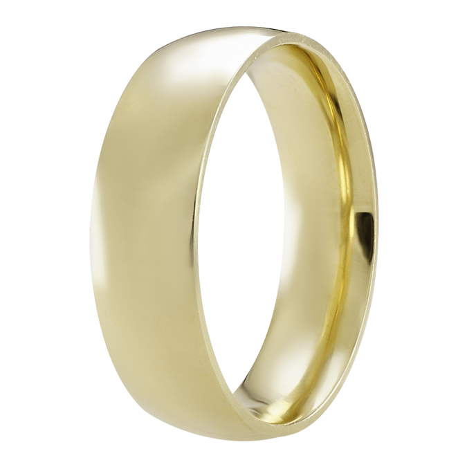 Argolla De Matrimonio Oro Amarillo 14K 6mm