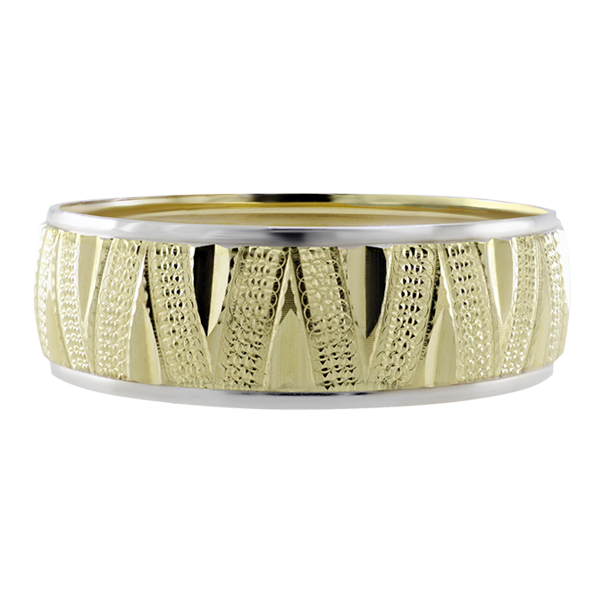 Argolla De Matrimonio Oro Amarillo y Blanco 10k 6mm