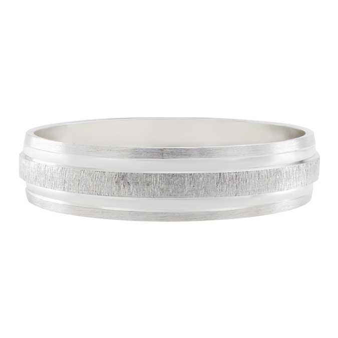 Argolla De Matrimonio Oro Blanco 10k 4mm 