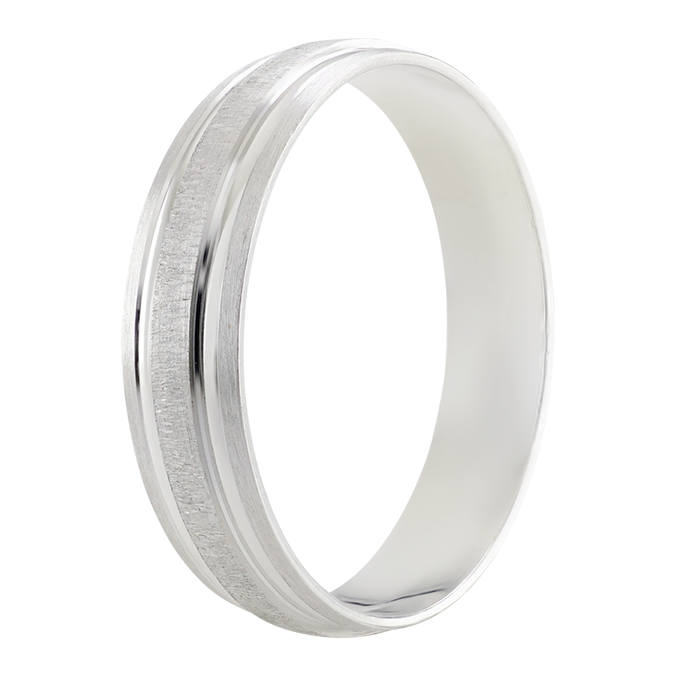 Argolla De Matrimonio Oro Blanco 10k 4mm 