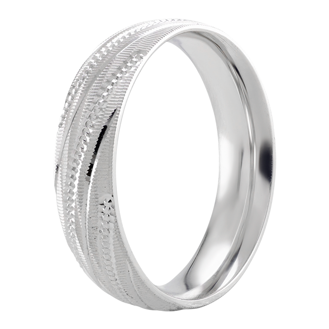 Argolla De Matrimonio Oro Blanco 14k 5mm 
