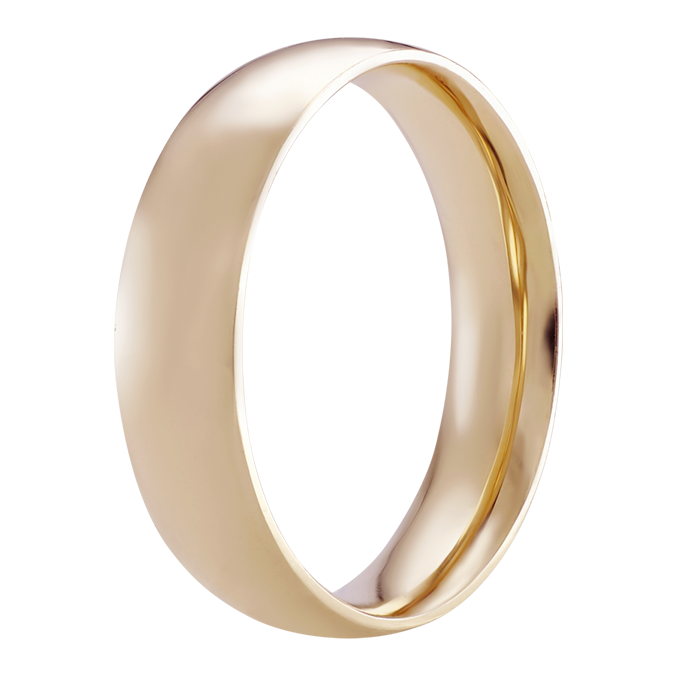 Argolla de Matrimonio Oro Rosa 14K 5mm